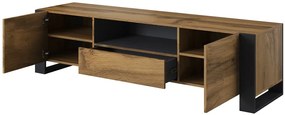 TV stolík Wood - dub wotan / antracit