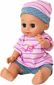 LEAN Toys Bábika Bobas – čurá, bľaboce, plače, hovorí, vydáva 12 zvukov, príslušenstvo, stolička