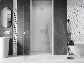 Mexen, Mexen Lunar-B ľavé otočné sprchové dvere 65 cm, transparentné, biele - 832-065-000-20-00-L