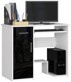 PC stolík Jaloms  (biela + čierny lesk). Vlastná spoľahlivá doprava až k Vám domov. 1069698