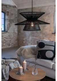 Markslöjd 108784 - Luster na lanku DUPLICI 1xE27/40W/230V čierna/bambus
