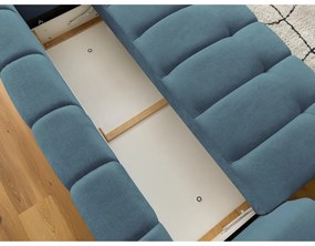 Modrá rozkladacia/s úložným priestorom pohovka 251 cm Fuji – Bobochic Paris