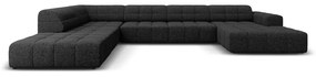 Antracitová rohová pohovka (ľavý roh/do "U") Chicago – Cosmopolitan Design