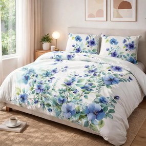 SATÉNOVÉ OBLIEČKY SATYNLOVE PREMIUM 160X200 CM, 2KS 70X80 CM KVETY