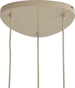 Retro závesná lampa Taupe s kovovým tienidlom 6-svetelná - Macaron