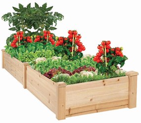 Dvojkomorový drevený záhon