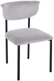 Stolička pre návštevy Gambell zamat - sivá