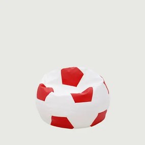 Detský sedací vak SPORT L lopta bielo-červený