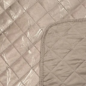Dekorstudio Zamatový prehoz na posteľ LUIZ6 s lesklým mramorovým vzorom - béžový Rozmer prehozu (šírka x dĺžka): 170x210cm