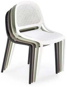 Halmar Plastová jedálenská stolička K532 - bílá