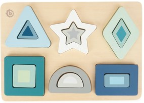 Bieco - Drevené vkladacie puzzle - tvary