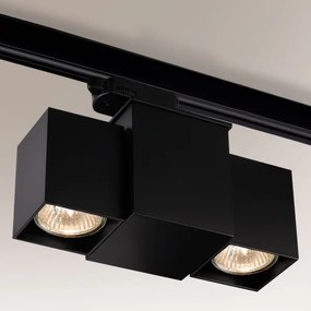 Shilo 6631 - Bodové svietidlo do lištového systému BIZEN 2xGU10/15W/230V čierna