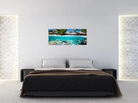 Obraz pláže na tropickom ostrove (120x50 cm)