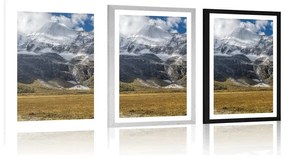 Plagát s paspartou majestátna horská krajina - 40x60 black