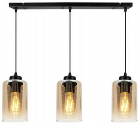 Závesné svietidlo Hella, 3x sklenené tienidlo (mix 3 farieb)