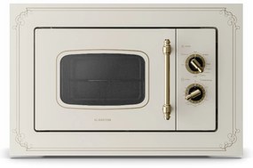 Klarstein Victoria 20, vstavaná mikrovlnná rúra, 20 l, 800 W, gril: 1000 W, slonová kosť