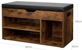 Botník DAVOR hnedá/čierna