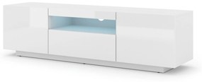 TV stolík/skrinka Aurora (biely lesk) (LED). Vlastná spoľahlivá doprava až k Vám domov. 1057688