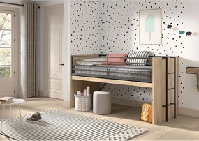 Vyvýšená detská posteľ s roštom 90x200 cm v prírodnej farbe Sam – Vipack