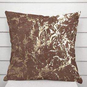 Biante Zamatová obliečka na vankúš Isabela IBL-014 Zlatý mramor na červenohnedom 40 x 60 cm