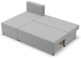 Rohová rozkladacia sedačka FERMO Lux sivá