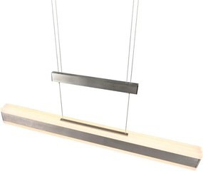 LED závesné svietidlo v matne striebornej farbe s kovovým tienidlom Arcola – Trio