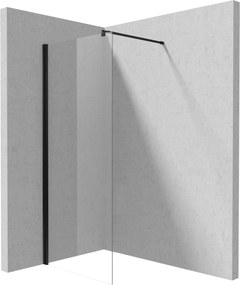 Deante Kerria Plus stena sprchového kúta walk -in 90 cm čierna matný/sklo priehľadné KTS_N39P