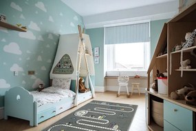 Detský koberec Lima C263A svetlosivý / krémový