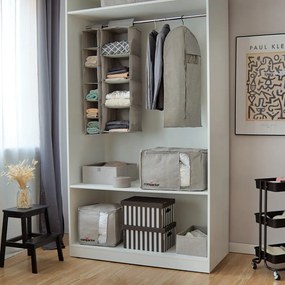 Sivý kompresný úložný box Compactor Oxford, 125 l