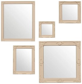 Nástenné zrkadlá v súprave 5 ks Baroque – Premier Housewares