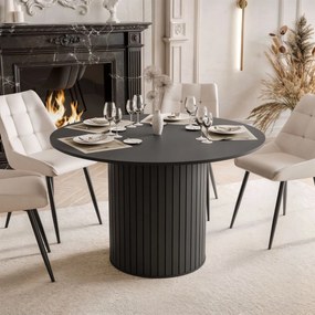 OKRÚHLY JEDÁLENSKÝ STÔL LANDRY ČIERNY 120 cm