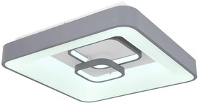 GLOBO Stropné LED moderné prisadené osvetlenie MAVY, 50W, teplá biela-studená biela, 50x50cm, hranaté