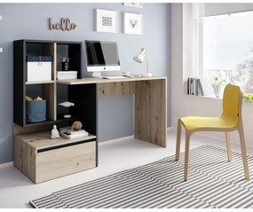 Písací stôl s policou MARLO dub artisan/antracit
