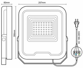 LED Reflektor PROFI LED/100W/180-265V 5000K IP65