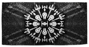 Sablio Uterák Star Wars Vesmírne lode na šedom abstrakte - 30x50 cm