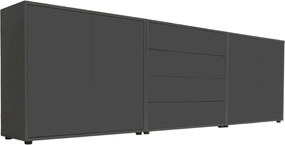 XXXLutz ŠIROKÁ KOMODA, antracitová, 237/73/33 cm MID.YOU - Komody - 001067002603