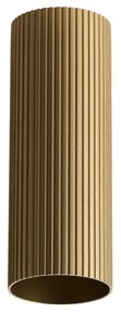 Minimalistické bodové svietidlo Lucas Ribbed Tube 40 zlatá