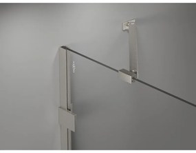Mexen Lunar, pravostranný výklopný sprchový kút 90 x 70 cm, 8mm číre sklo, oceľový profil, 834-090-070-97-00-P