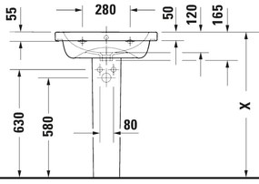 Duravit 23996000002 - Závesné umývadlo D-CODE 60x48 cm keramika/lesklá biela