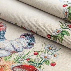 GOBELÍNOVÝ BEHÚŇ NA STÔL FOWL 40X100 CM VZOROVANÁ