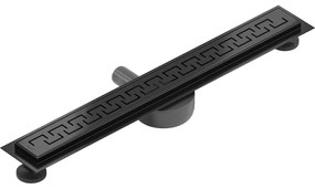 Mexen Flat 360°, nerezový sprchový žľab vzor M15 60 cm, čierna matná, 1724060-40