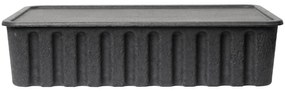 Ferm Living Úložný box s vekom Paper Pulp Extra Large Charcoal