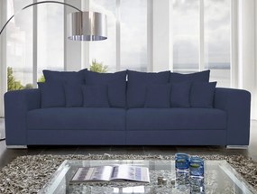 Široká pohovka Rosa, tmavo modrá látka