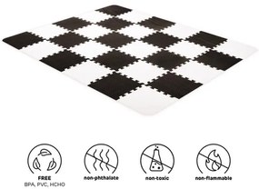 KINDERKRAFT - Penové puzzle LUNO 30ks čierna/biela