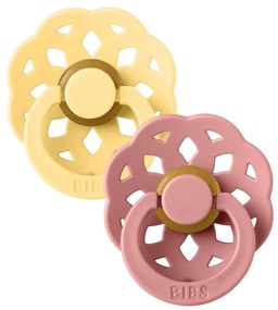 BIBS Okrúhle Boheme cumlíky 2ks Pale Butter/Dusty pink 1