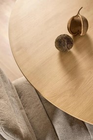 Kulatý jídelní stůl Cadiz 120 cm dub přírodní/černý