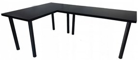 Písací Stôl Roh. Low Čierna 180x120x1,8 Model 0