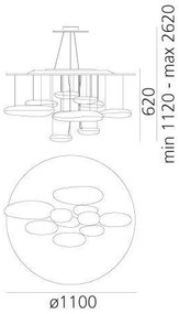 Artemide 1367110A - LED Stmievateľný luster na lanku MERCURY LED/58W/230V 3000K