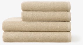 Goldea bavlnený froté uterák / osuška soft bez bordúry – béžový 50 x 100 cm