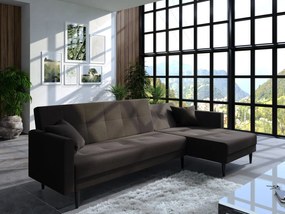 ROHOVÁ SEDAČKA NESTOR PRAVÁ - ĽAVÁ SIVOHNEDÁ LÁTKA